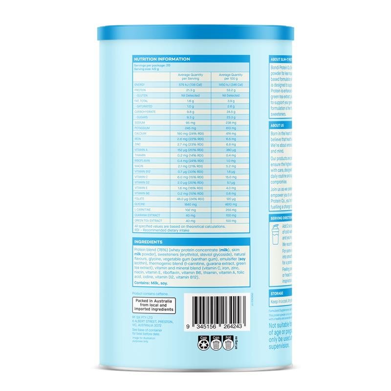 Bondi Protein Co. Slim It 蛋白粉 香草味 800g