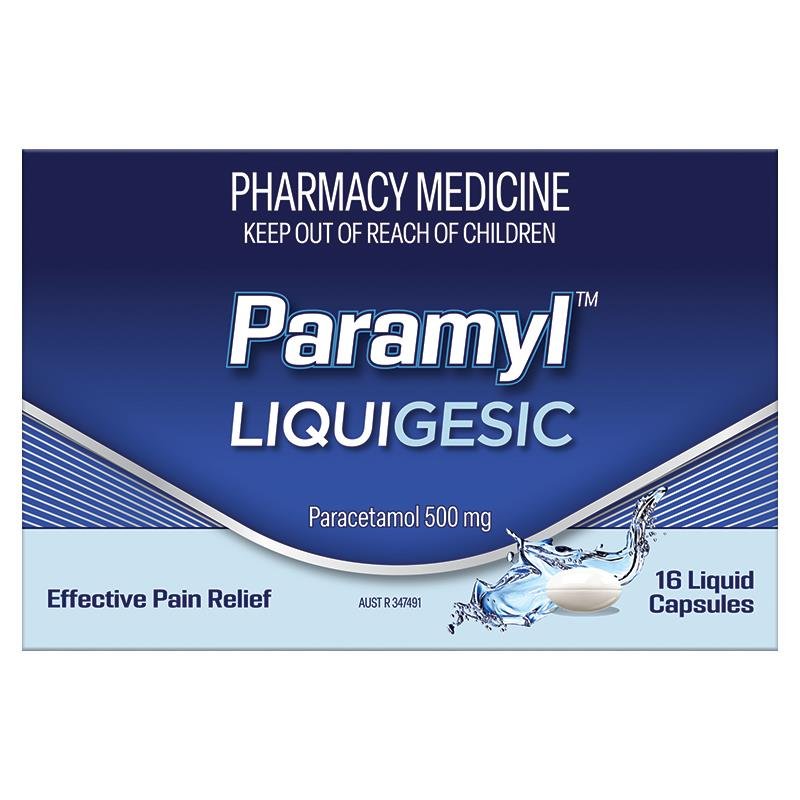 Paramyl Liquigesic 500mg 16 Liquid Capsules