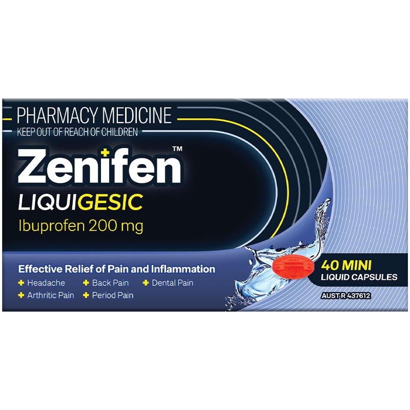 Zenifen Liquigesic Mini Ibuprofen 200mg 40 Liquid Capsules