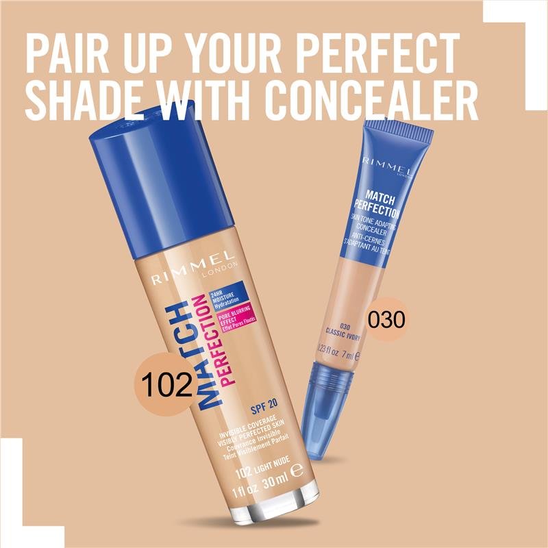 Rimmel Match Perfection 102 Light Nude