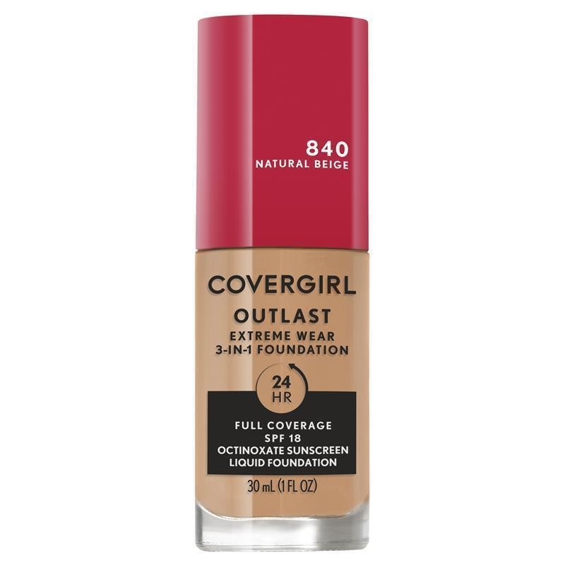 Covergirl Outlast Extreme Wear Foundation 840 Natural Beige 30ml