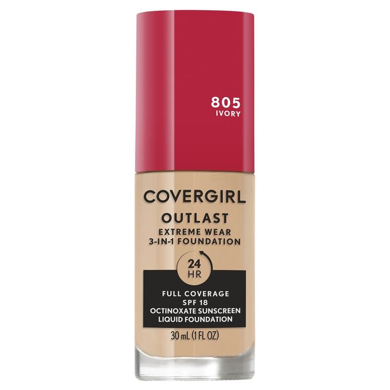 Covergirl Outlast Extreme Wear Foundation 805 Ivory 30ml