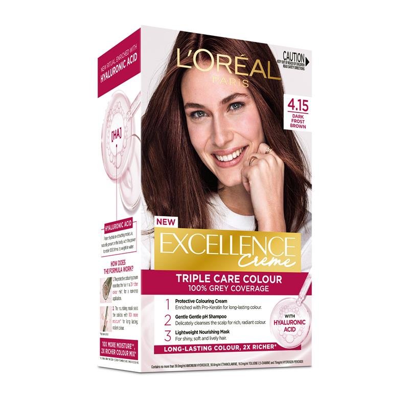 L'Oreal Excellence Creme 4.15 Dark Frosted Brown Hair Colour