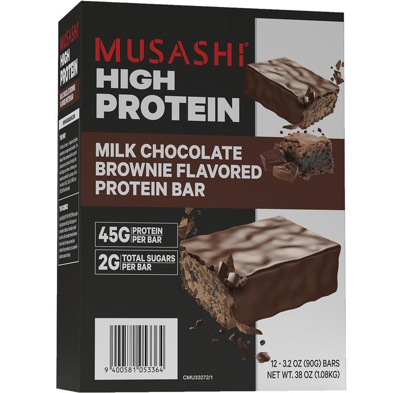 Musashi High Protein Bar Choc Brownie 90g 4 Pack