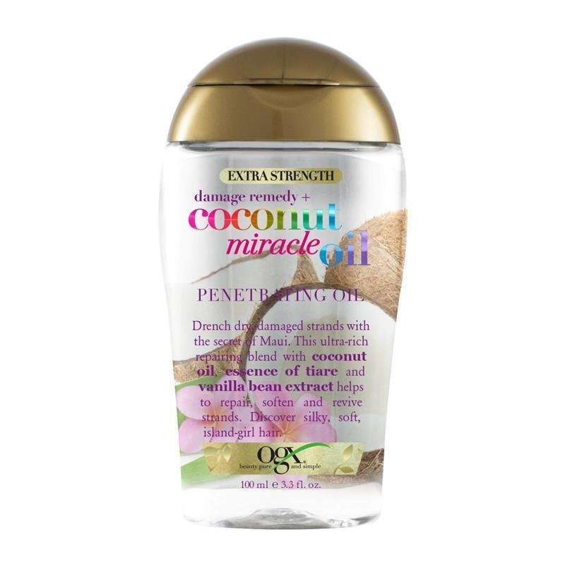 OGX 椰子油强效修护免洗护发精油 100ml(干枯受损发质)