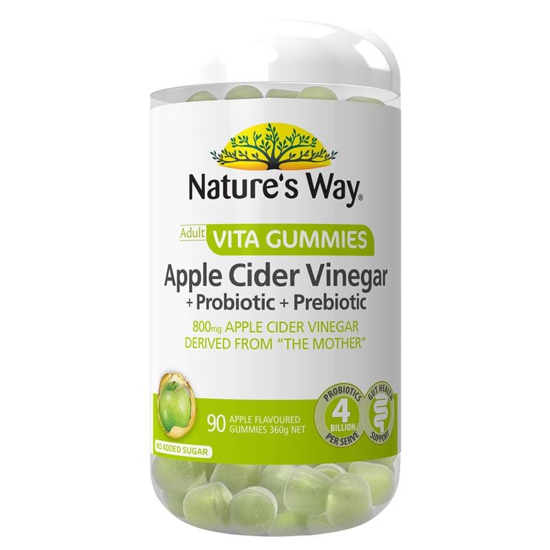 Nature's Way 成人苹果醋+益生菌+益生元软糖 苹果味 90粒(成人)