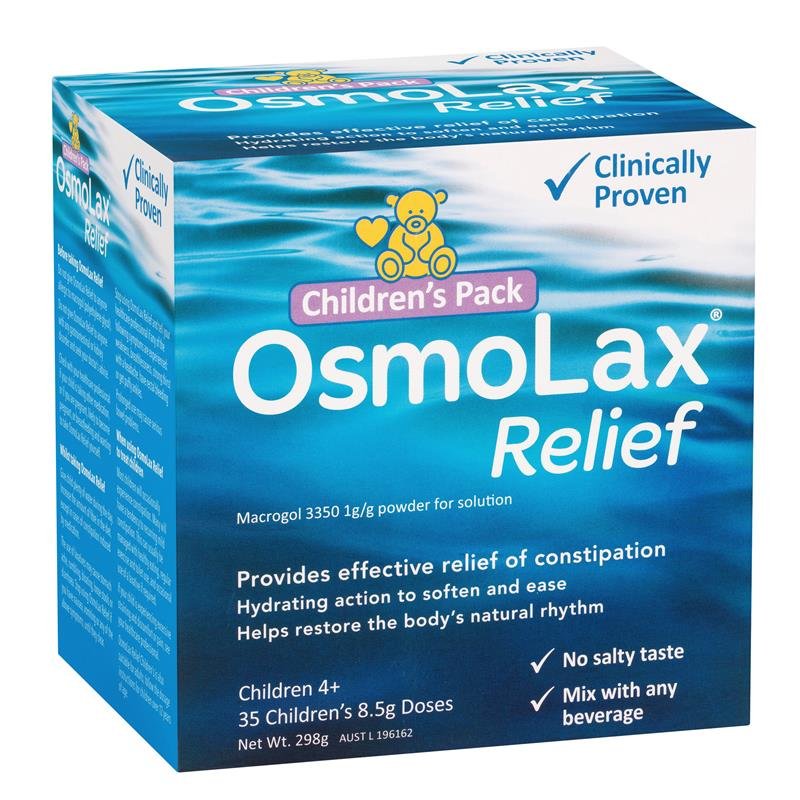 OsmoLax Relief 儿童聚乙二醇缓泻粉 无味无盐 298g 35次量(4岁以上)