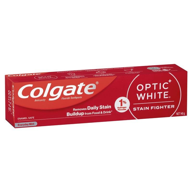 Colgate Optic White Stain Fighter 亮白去渍牙膏 1%过氧化氢 140g