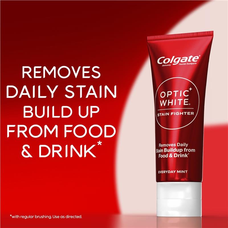 Colgate Optic White Stain Fighter 亮白去渍牙膏 1%过氧化氢 140g