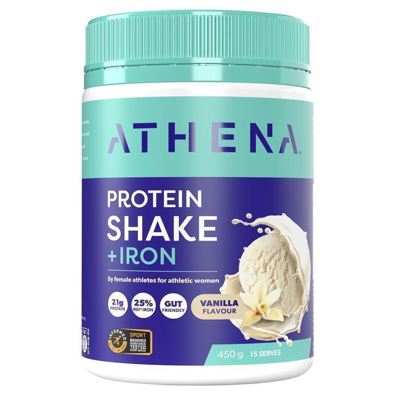 Athena 蛋白粉+铁 香草味 450g