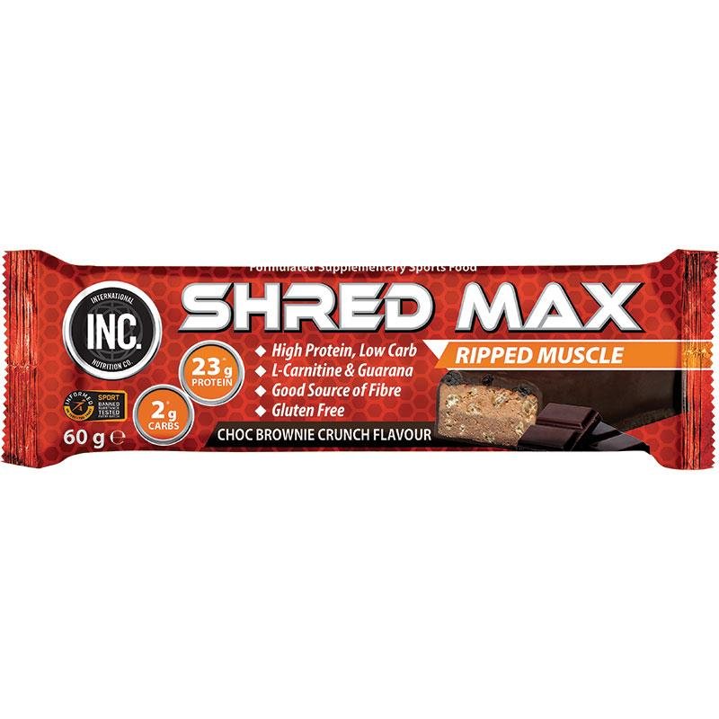 INC. Shred Max 蛋白棒 布朗尼脆味 60g