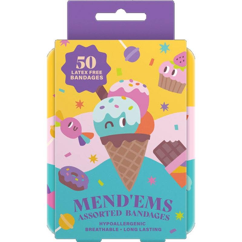 MendEms 儿童创可贴 冰淇淋图案铁盒 50片