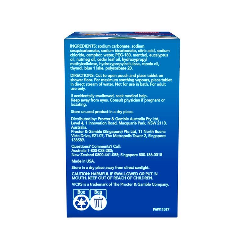 Vicks 薇克斯 淋浴蒸汽片 4片