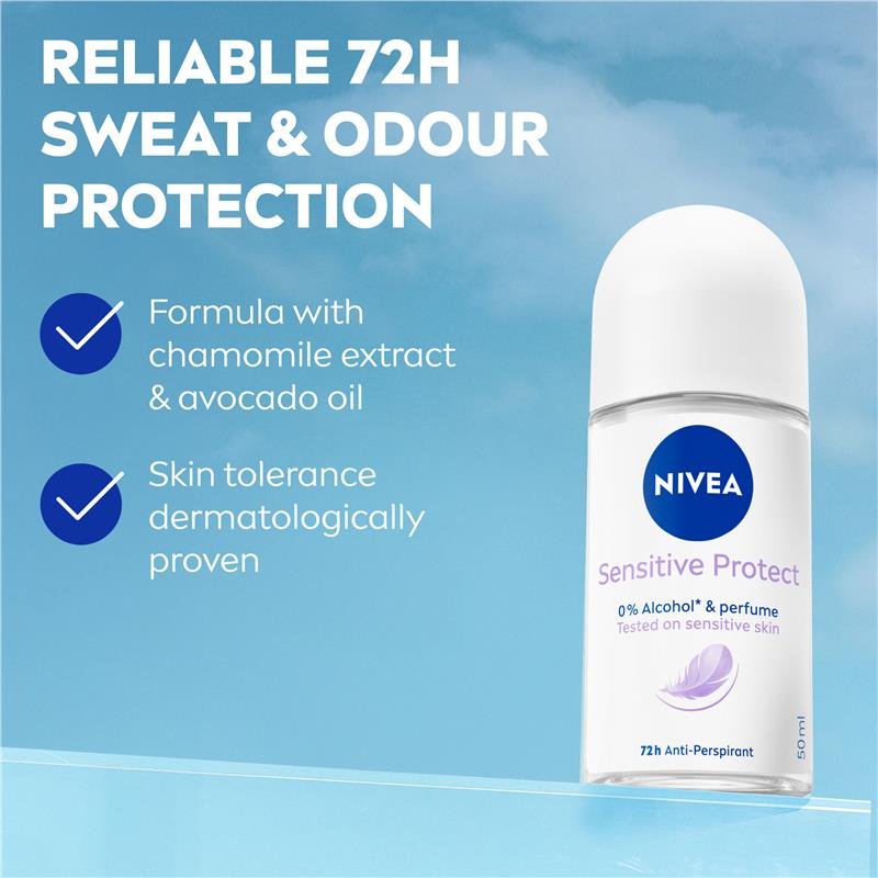 NIVEA 妮维雅 女士走珠止汗露 敏感型 50ml