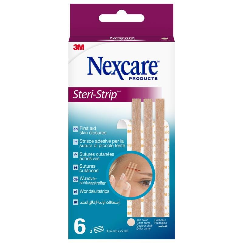 Nexcare Steri-Strip 免缝伤口拉合胶带 肤色 6片