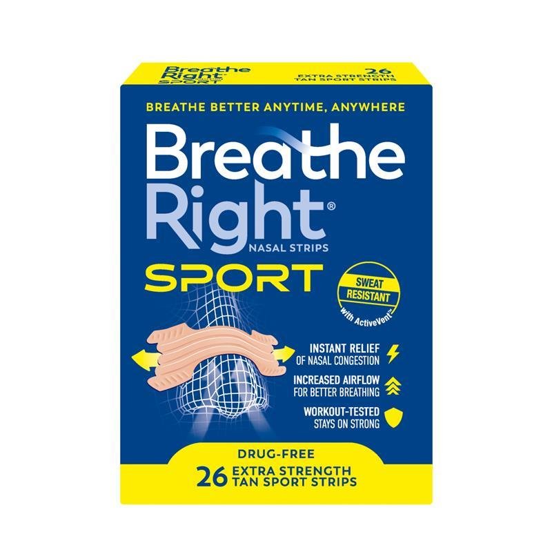 Breathe Right 鼻舒乐通气鼻贴 运动型 肤色 26片