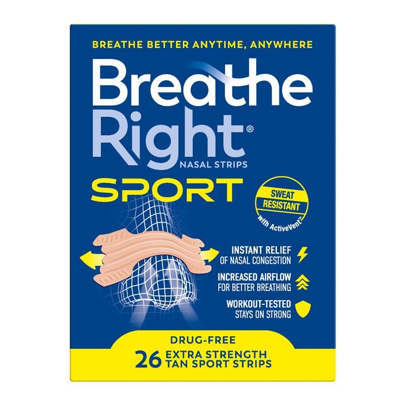 Breathe Right 鼻舒乐通气鼻贴 运动型 肤色 26片