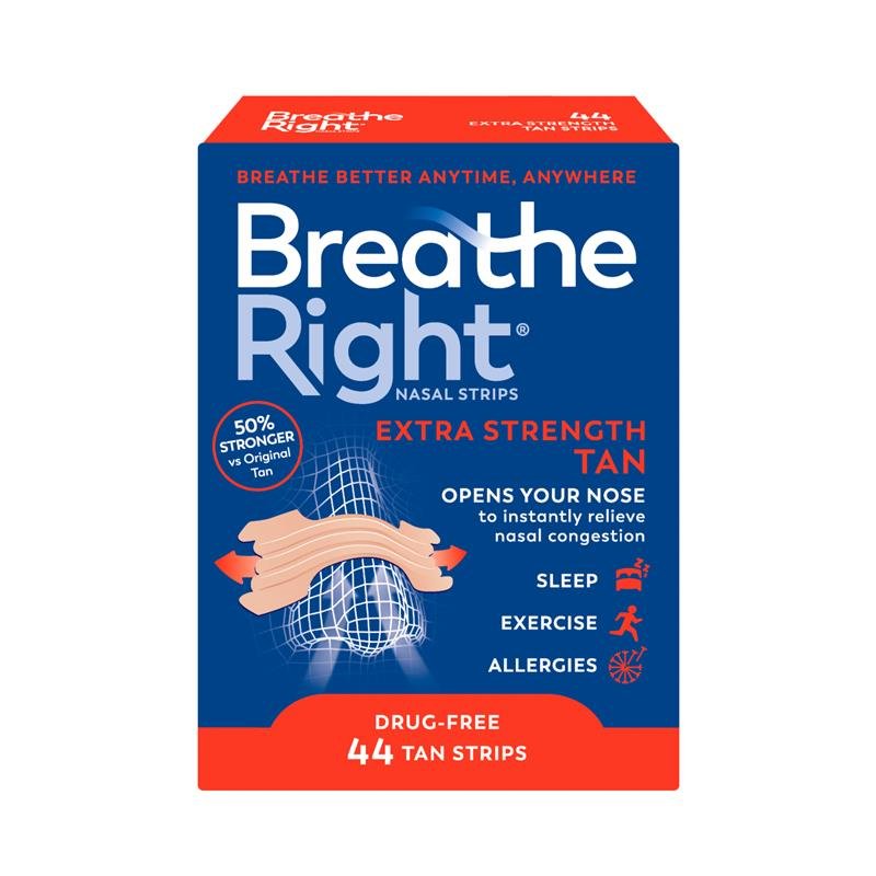 Breathe Right 鼻舒乐通气鼻贴 加强型 肤色 44片