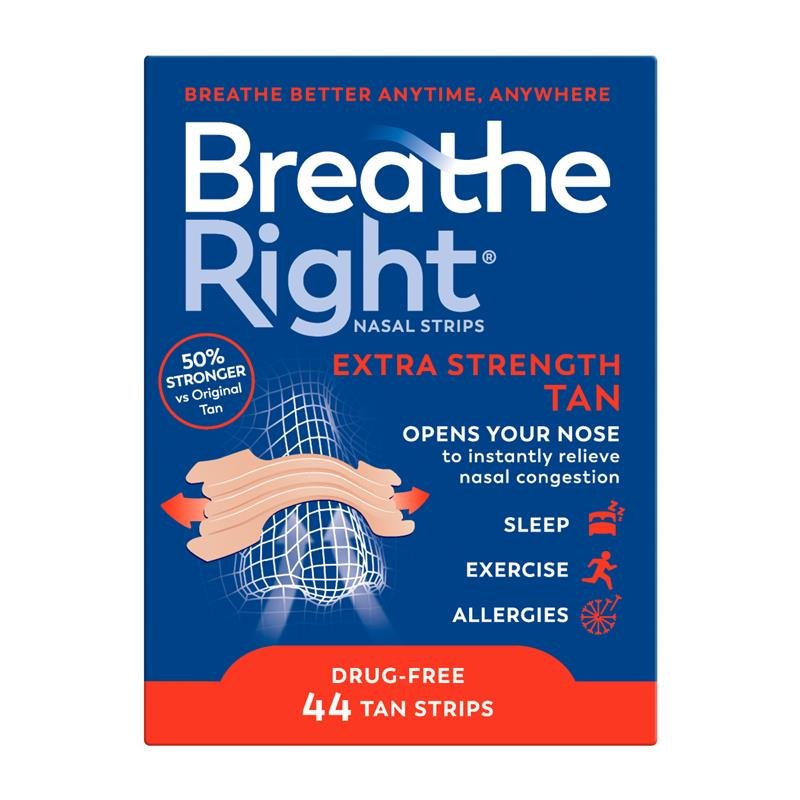 Breathe Right 鼻舒乐通气鼻贴 加强型 肤色 44片