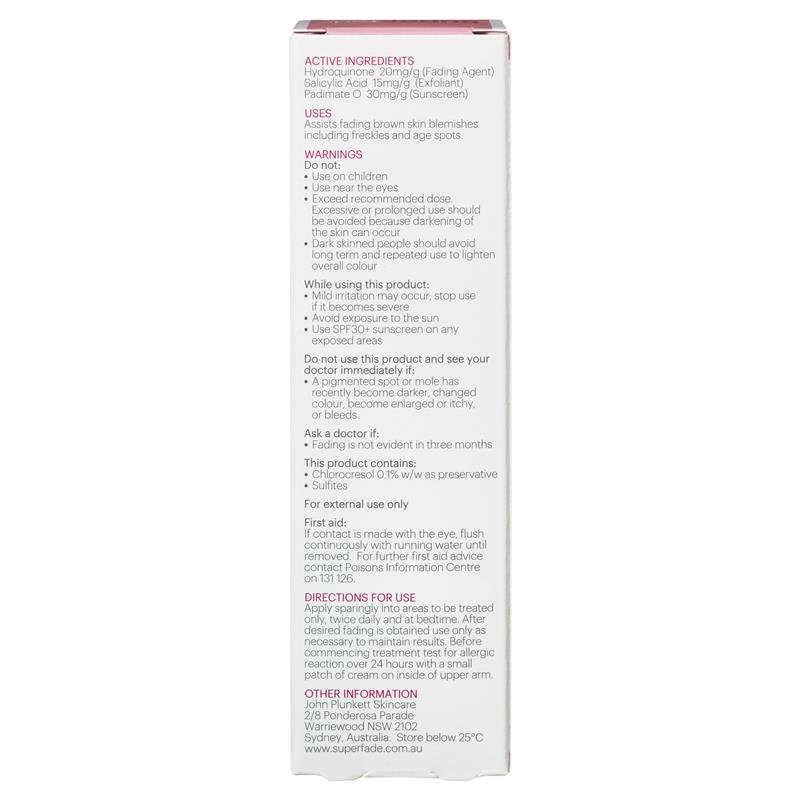 John Plunketts SuperFade Face Treatment Cream Applicator 20ml
