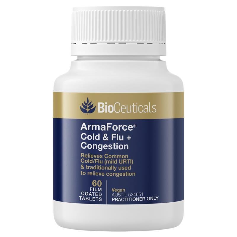 BioCeuticals ArmaForce Cold & Flu + Congestion 60 Tablets