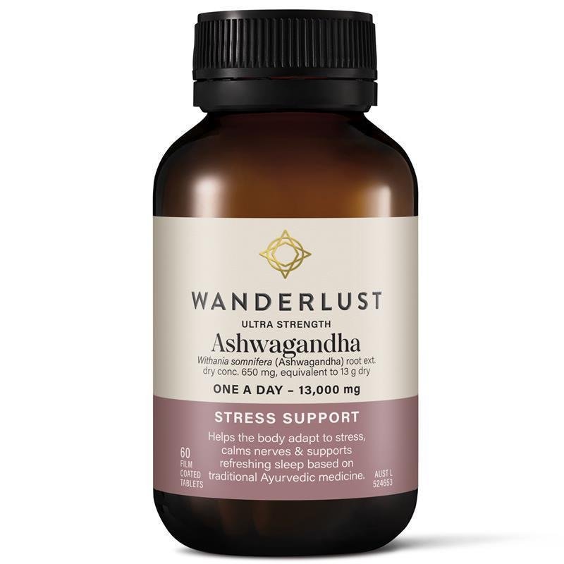 Wanderlust Ultra Strength Ashwagandha 1.3g 60 Tablets