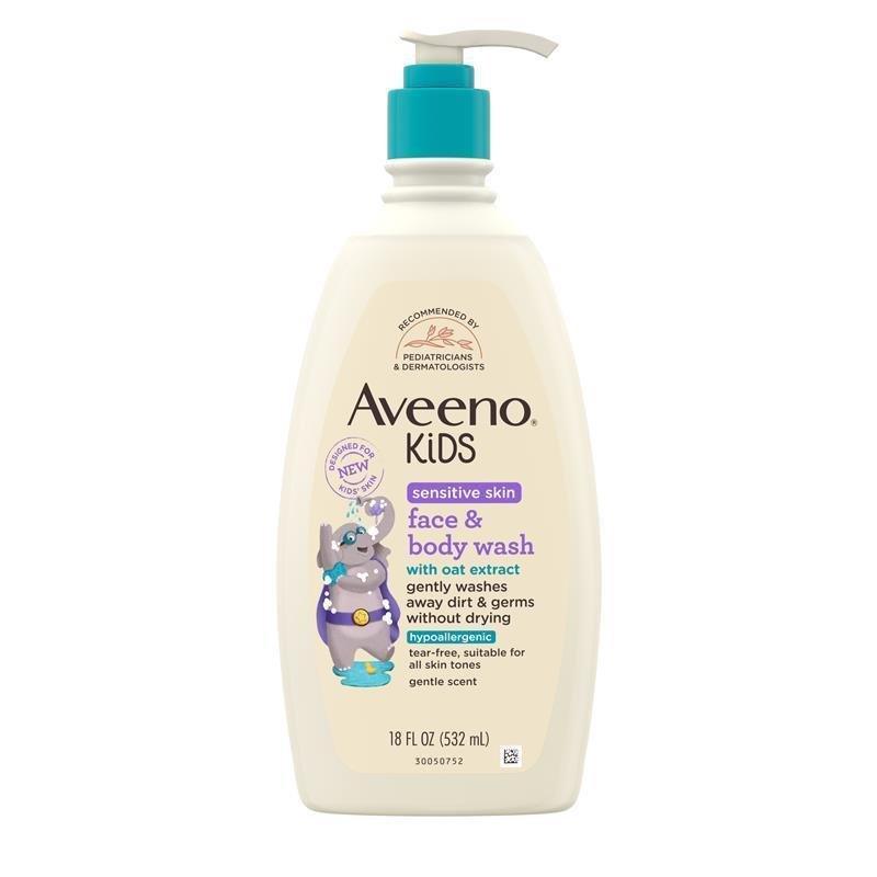 Aveeno Kids Face & Body Wash 532mL
