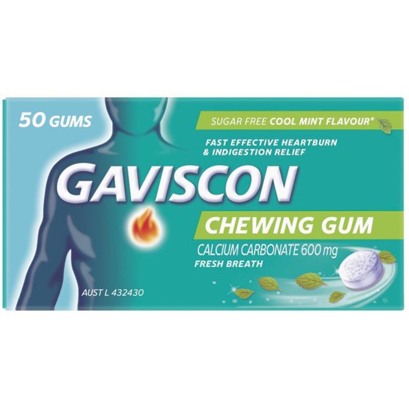 Gaviscon 清凉薄荷咀嚼口香糖 50粒