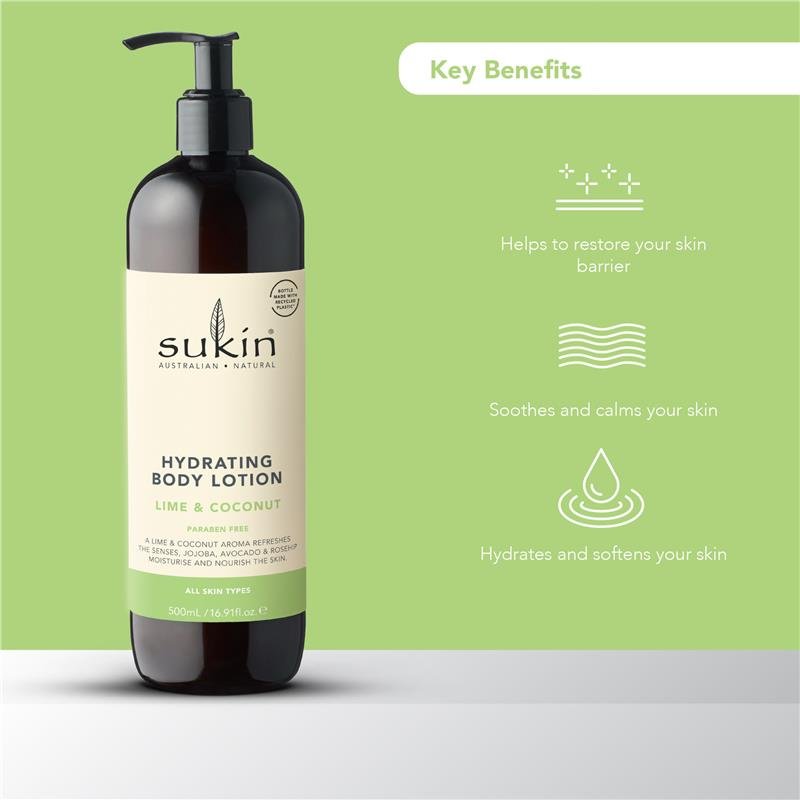 Sukin 保湿身体乳 青柠椰子 500ml