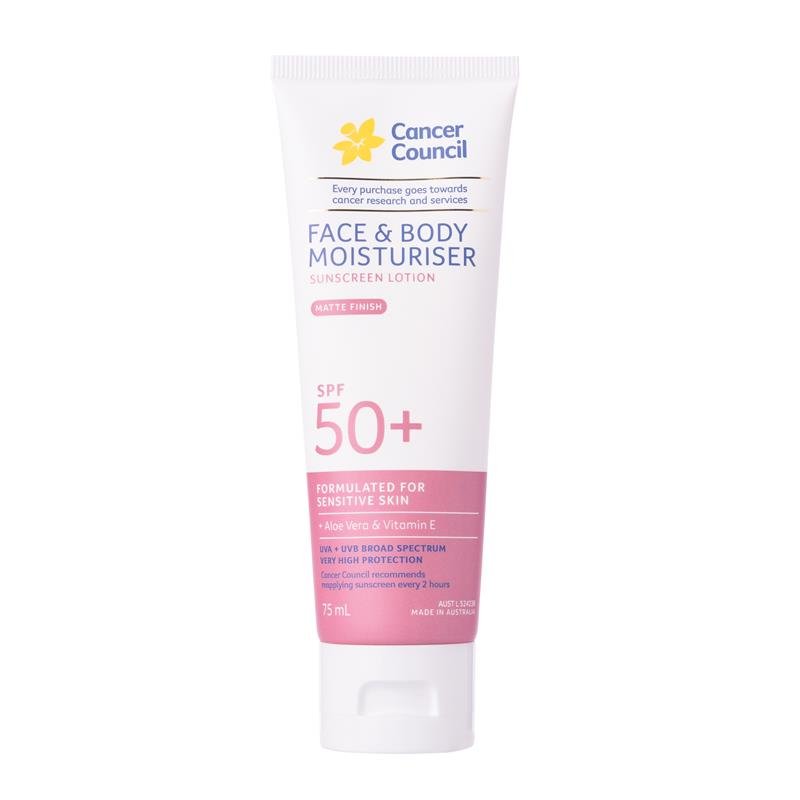 Cancer Council SPF50+ 面部身体保湿防晒霜 75ml