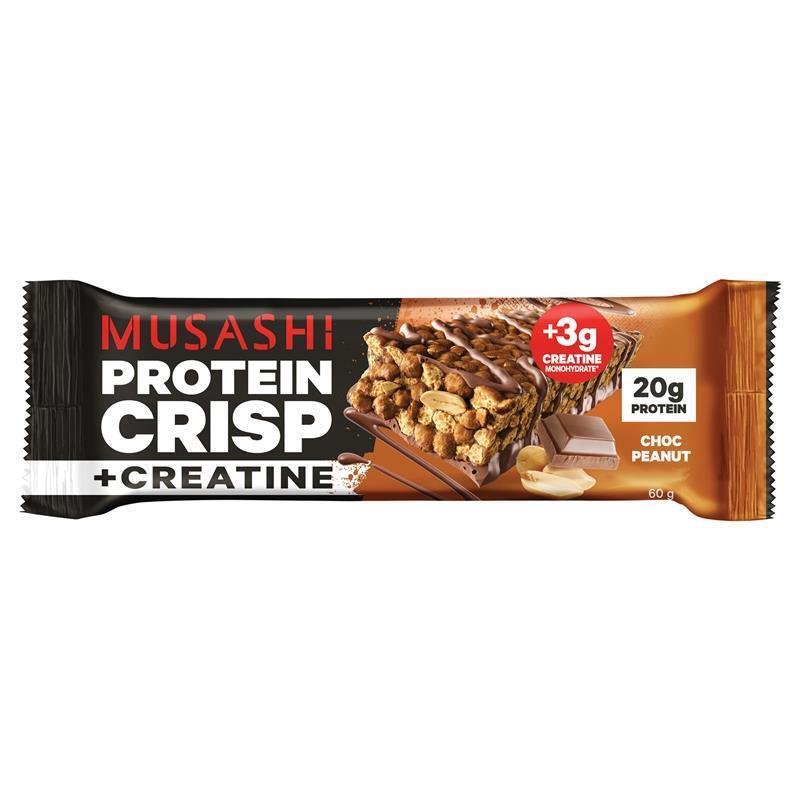 Musashi 武藏蛋白脆片+肌酸 巧克力花生 60g