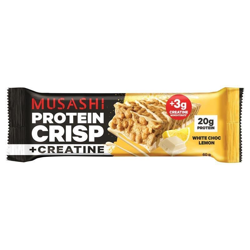 Musashi 武藏蛋白脆片+肌酸 白巧克力柠檬 60g