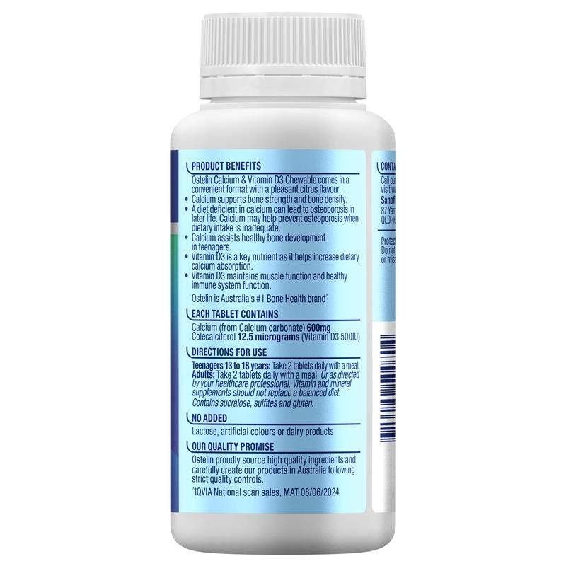 Ostelin 奥斯特林 钙+维生素D3 咀嚼片 60片