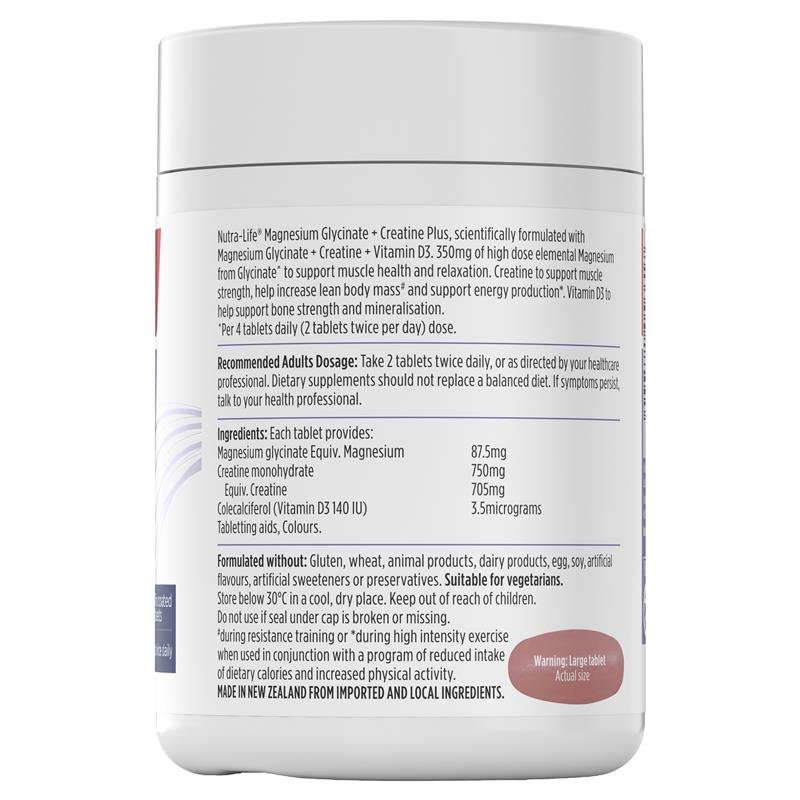 Nutra-Life 甘氨酸镁+肌酸 90片