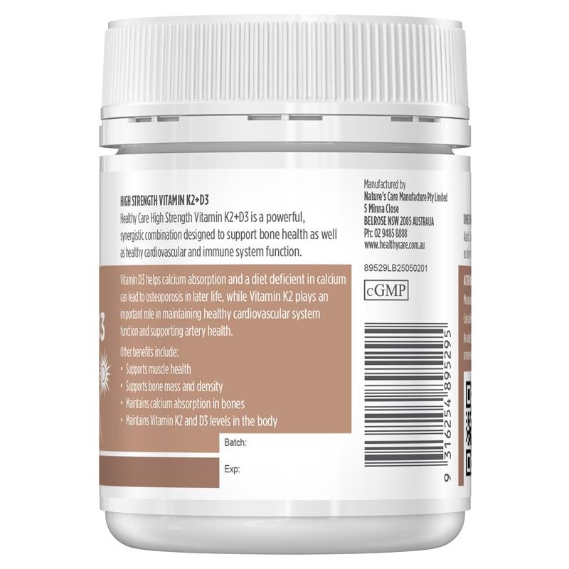 Healthy Care 高强效维生素K2+D3 90粒