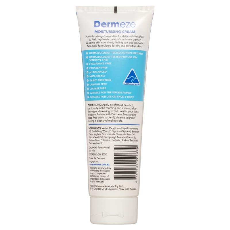 Dermeze Moisturising Cream 100g