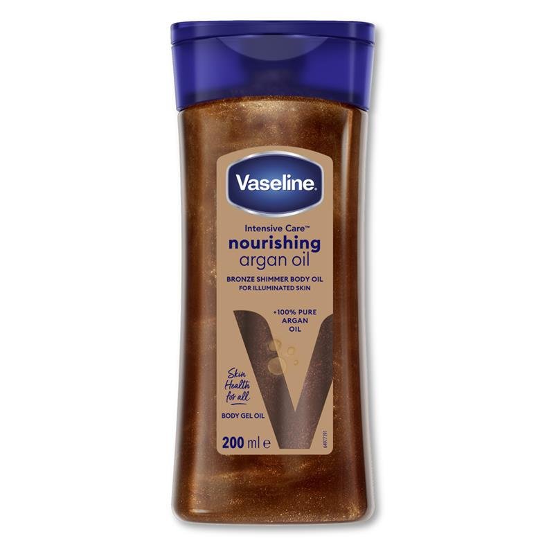 Vaseline Intensive Care Nourishing Argan Shimmer Body Gel Oil 200ml