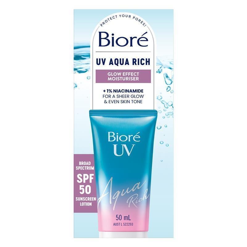 Biore Aqua Rich Glow Moisturiser SPF50 50ml