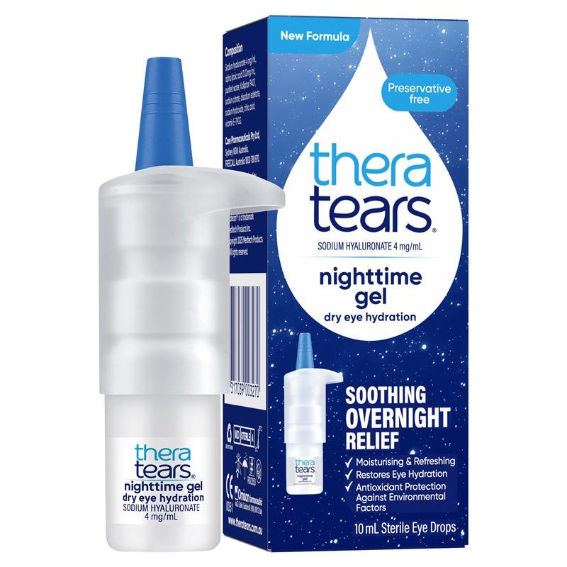 Theratears Nighttime Gel Dry Eye Hydration Eye Drops 10ml