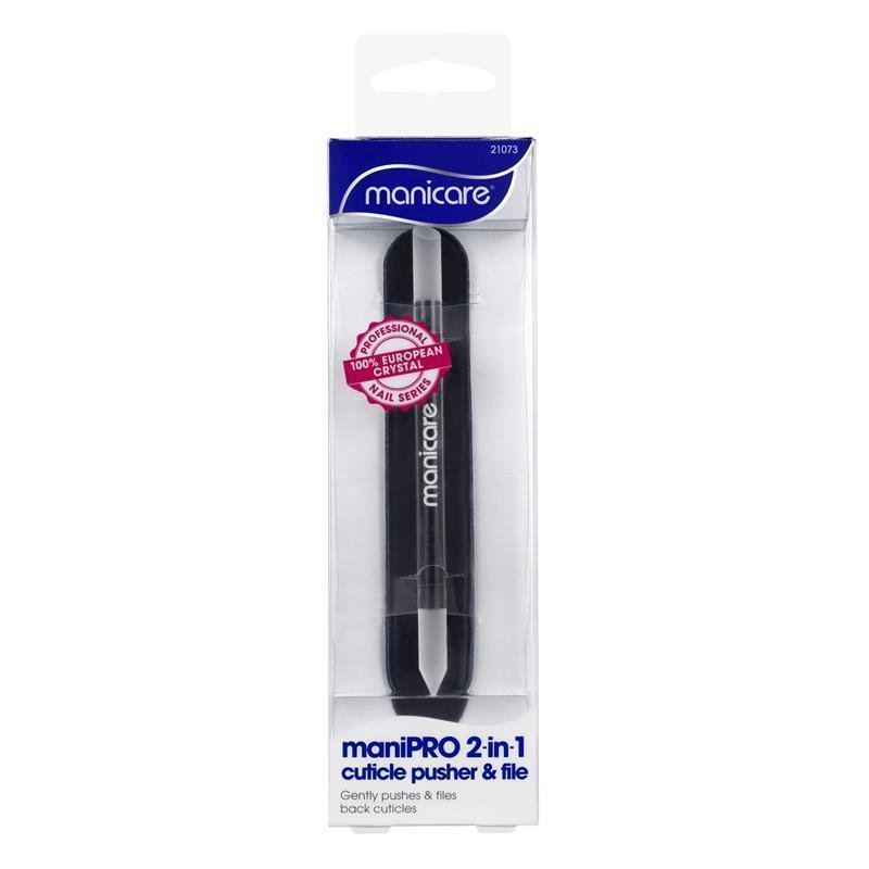 Manicare ManiPRO 2-In-1 Cuticle Pusher & File European Crystal