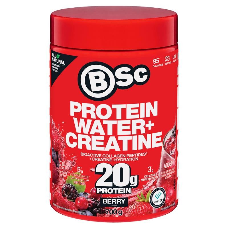 BSc 蛋白水+肌酸 冲饮粉 莓果味 700g
