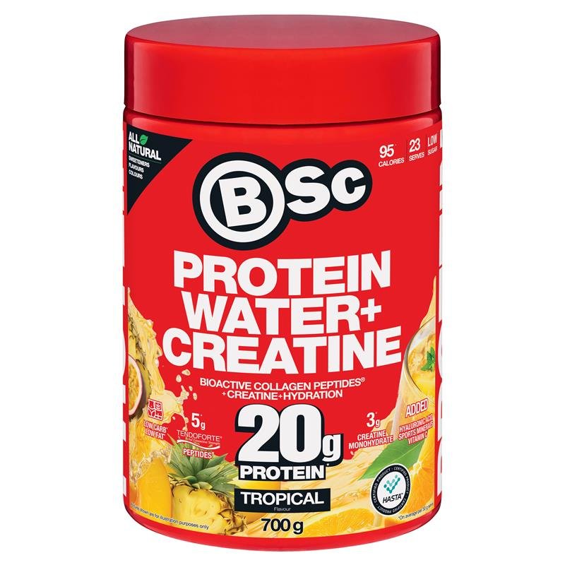 BSc 蛋白水+肌酸 冲饮粉 热带水果味 700g