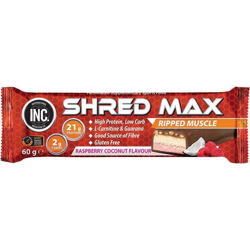 INC. Shred Max 蛋白棒 树莓椰子 60g