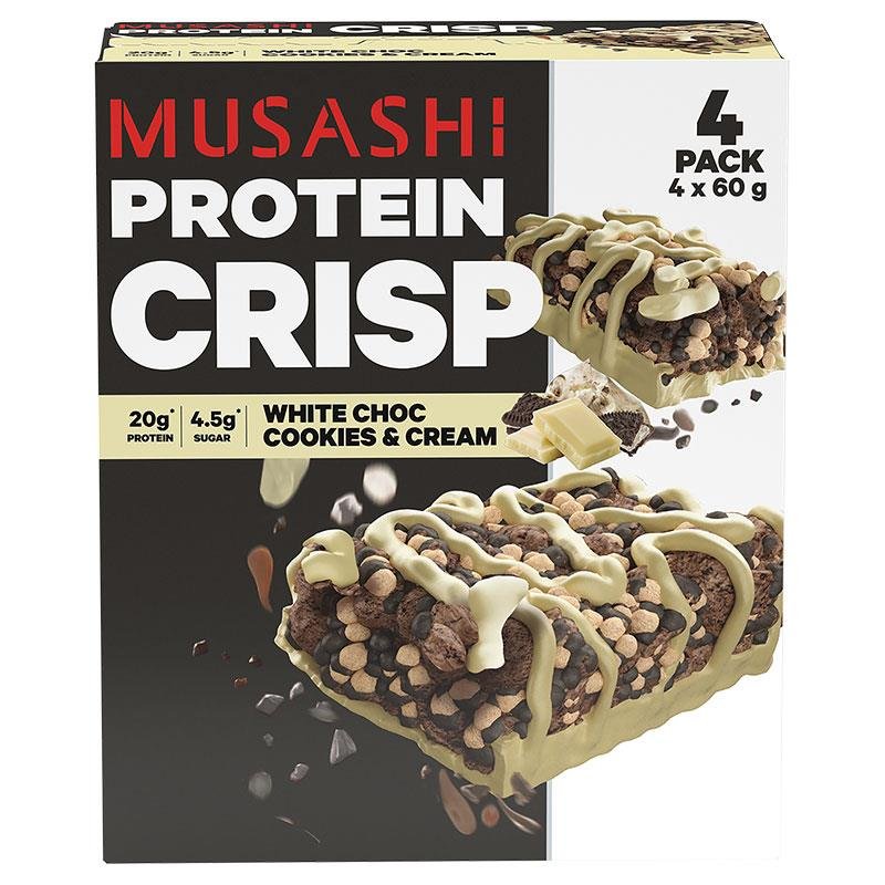 Musashi 蛋白脆棒 白巧克力曲奇 60g 4支装