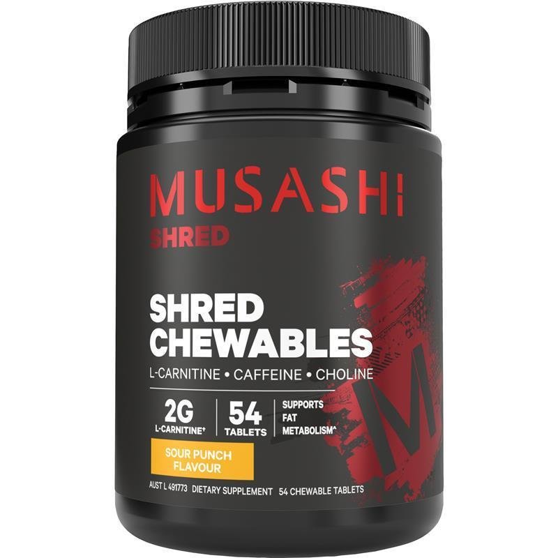 Musashi Shred 咀嚼片 酸味潘趣 54片