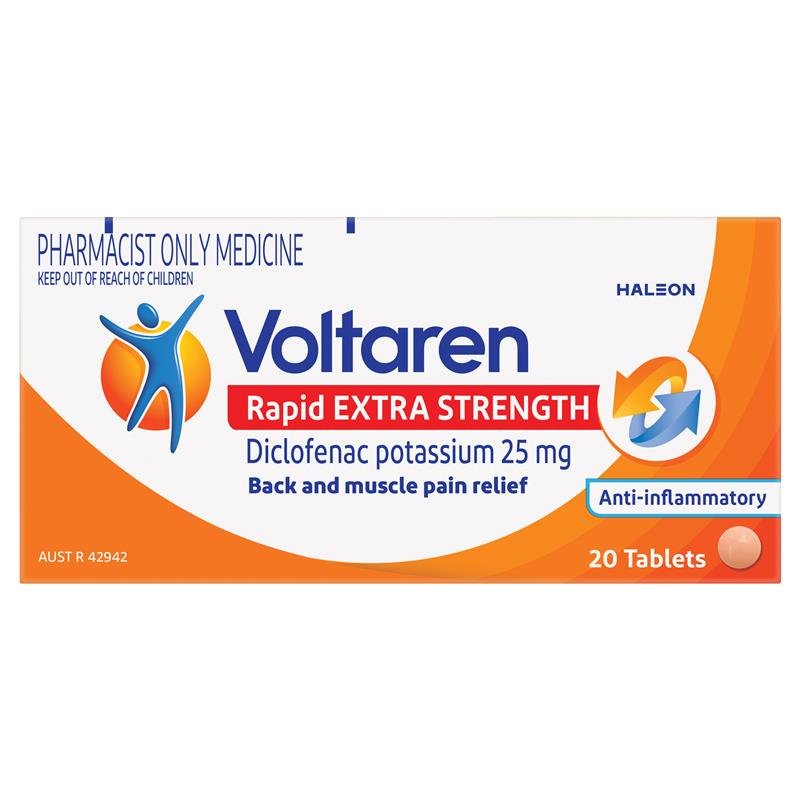 Voltaren Rapid 25mg Tablets 20 - Diclofenac (S3)