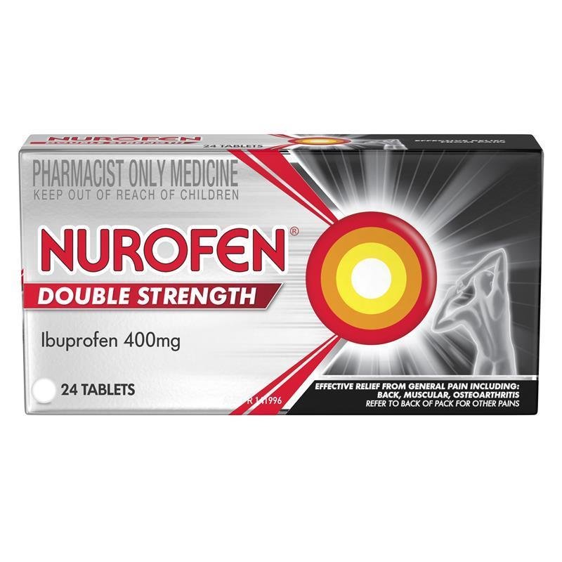 Nurofen Double Strength Pain and Inflammation Relief 400mg Tablets 24 - Ibuprofen (S3)