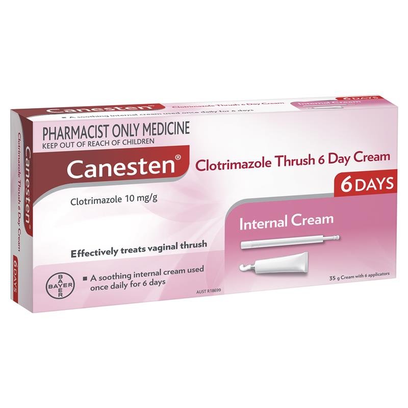 Canesten Clotrimazole Thrush Treatment 6 Day Cream 1% - Clotrimazole (S3)