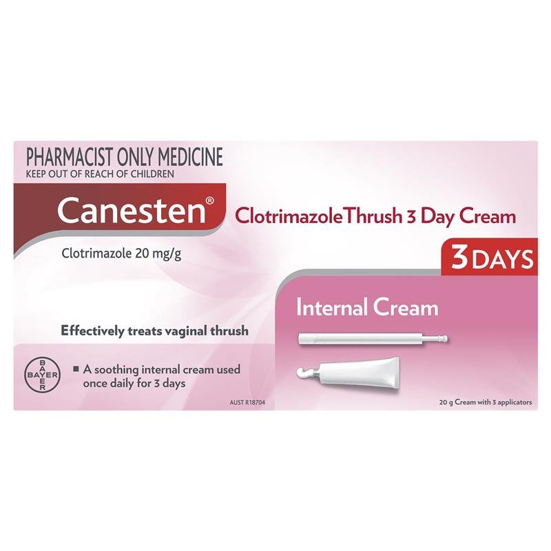 Canesten 3 Day Thrush Treatment Internal Cream - Clotrimazole (S3)