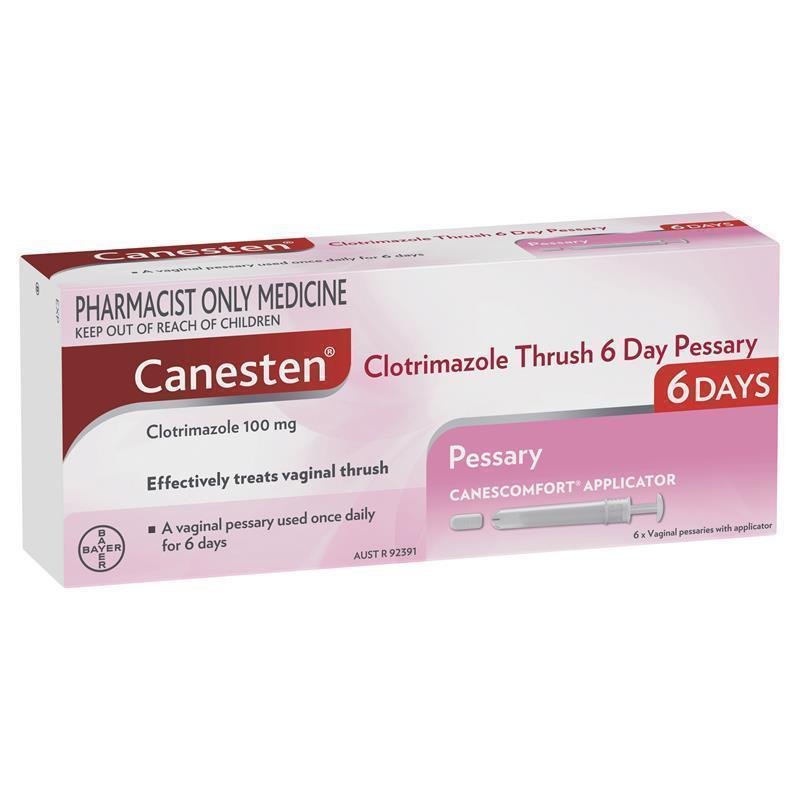 Canesten 6 Day Thrush Treatment Pessary - Clotrimazole (S3)